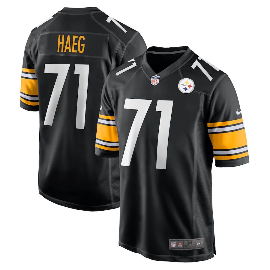 Men Pittsburgh Steelers #71 Joe Haeg Nike Black Game NFL Jersey->pittsburgh steelers->NFL Jersey